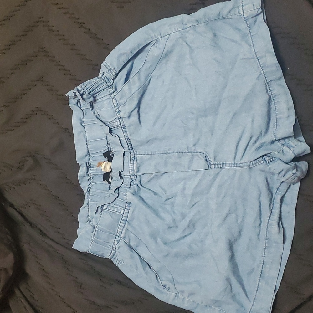 THREAD AND SUPPLY high wasted paper bag shorts